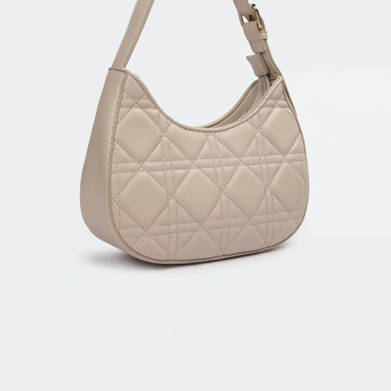Geometric PU Structured Hobo Bag