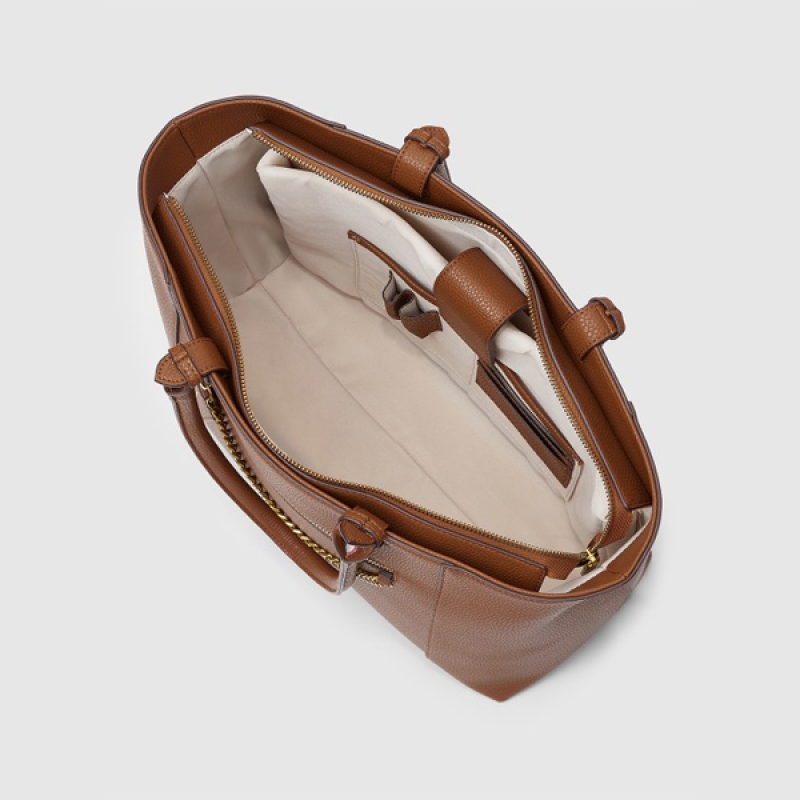 Kris Brown Structured Shoulder Tote Bag